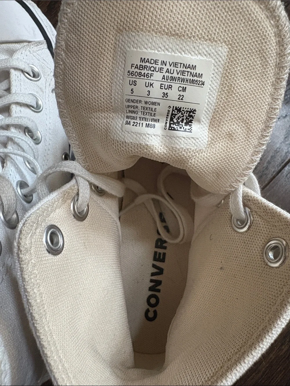 Converse High-Top Canvas Sneakers in White